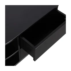 WOOOD Industriele Kasten|Tv Meubels|Finca Tv meubel rond links grenen zwart 78cm
