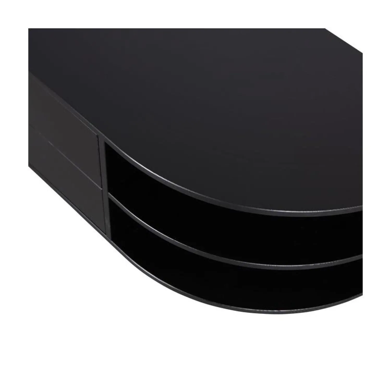 WOOOD Industriele Kasten|Tv Meubels|Finca Tv meubel rond rechts grenen zwart 78cm