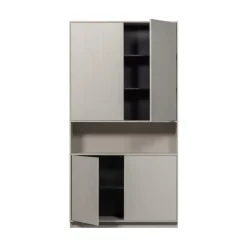 WOOOD Wandkasten|Industriele Kasten|Finca Wandkast grenen grijs 110cm