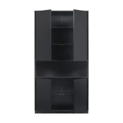 WOOOD Wandkasten|Industriele Kasten|Finca Wandkast grenen zwart 110cm
