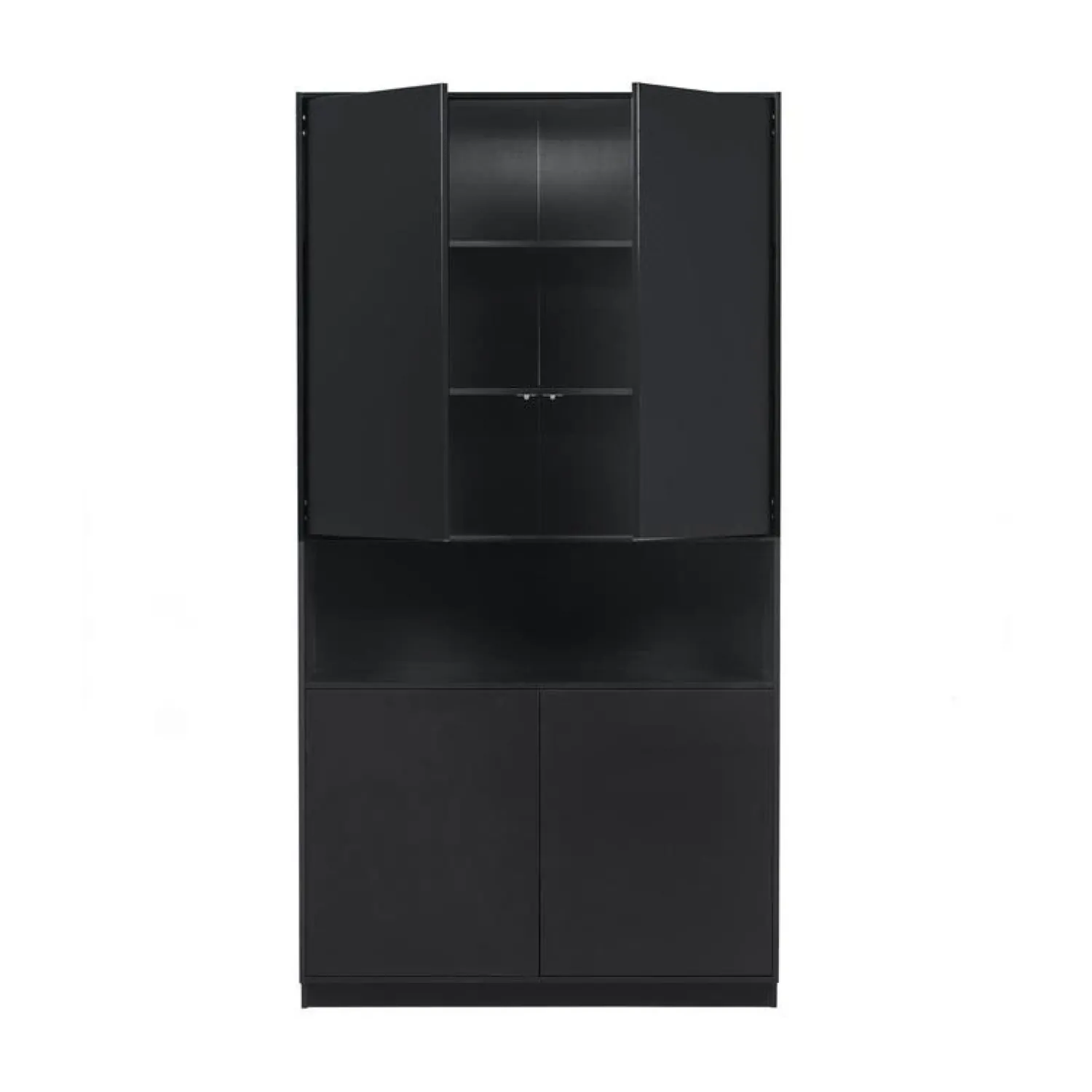 WOOOD Wandkasten|Industriele Kasten|Finca Wandkast grenen zwart 110cm
