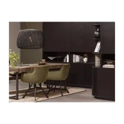 WOOOD Wandkasten|Industriele Kasten|Finca Wandkast grenen zwart 110cm
