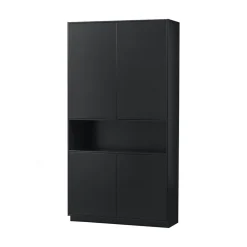 WOOOD Wandkasten|Industriele Kasten|Finca Wandkast grenen zwart 110cm