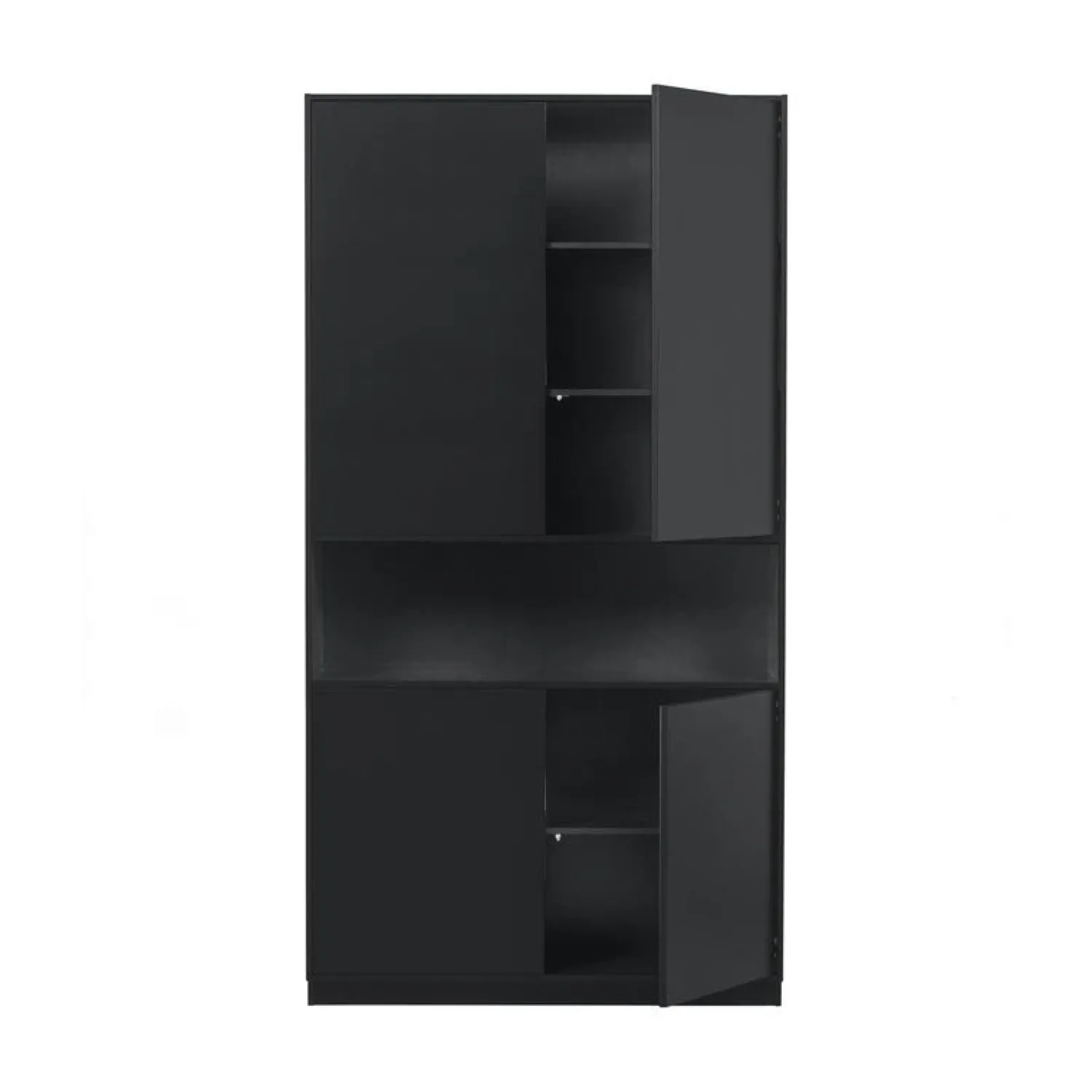 WOOOD Wandkasten|Industriele Kasten|Finca Wandkast grenen zwart 110cm