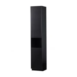 WOOOD Wandkasten|Industriele Kasten|Finca Wandkast smal grenen zwart 40cm