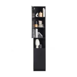 WOOOD Wandkasten|Industriele Kasten|Finca Wandkast smal grenen zwart 40cm