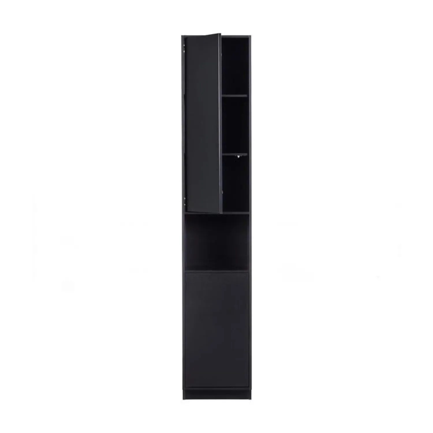 WOOOD Wandkasten|Industriele Kasten|Finca Wandkast smal grenen zwart 40cm