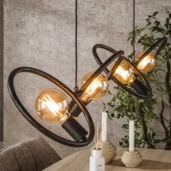 Kalfort Hanglampen|Finn 4-lichts Hanglamp Artic zwart
