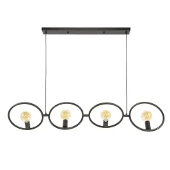 Kalfort Hanglampen|Finn 4-lichts Hanglamp Artic zwart