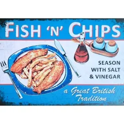 Cavetown Metalen Borden|Fish N Chips - metalen bord