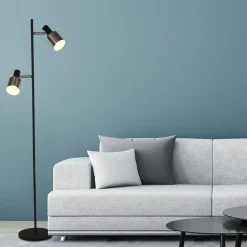 Steinmex Vloerlampen|Fjorgard vloerlamp 2-lichts zwart