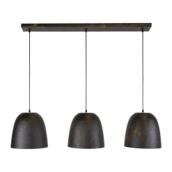 Kalfort Hanglampen|Flint 3-lichts Hanglamp Bruin