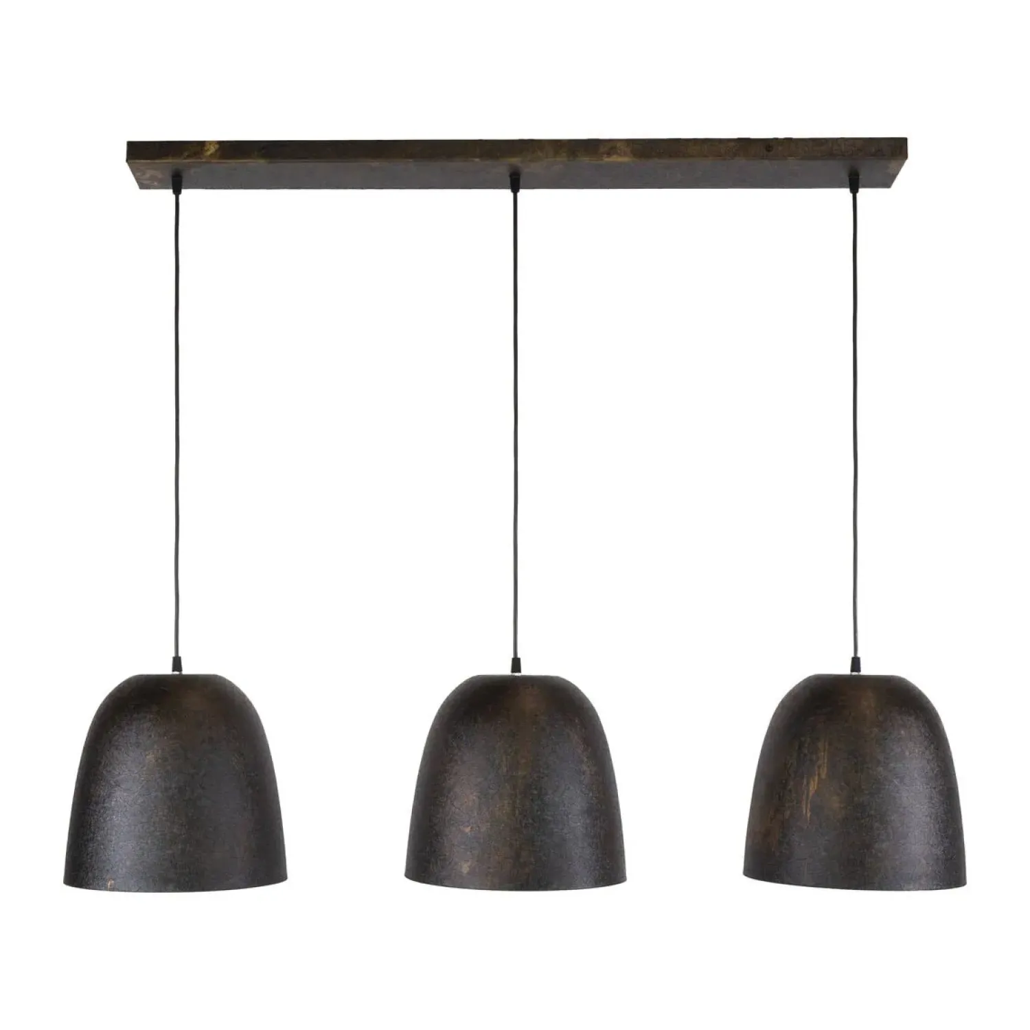 Kalfort Hanglampen|Flint 3-lichts Hanglamp Bruin