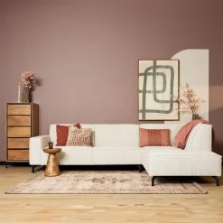 Furndea Hoekbanken|Floris Hoekbank 2,5 zits + Divan Rechts Beige Stof