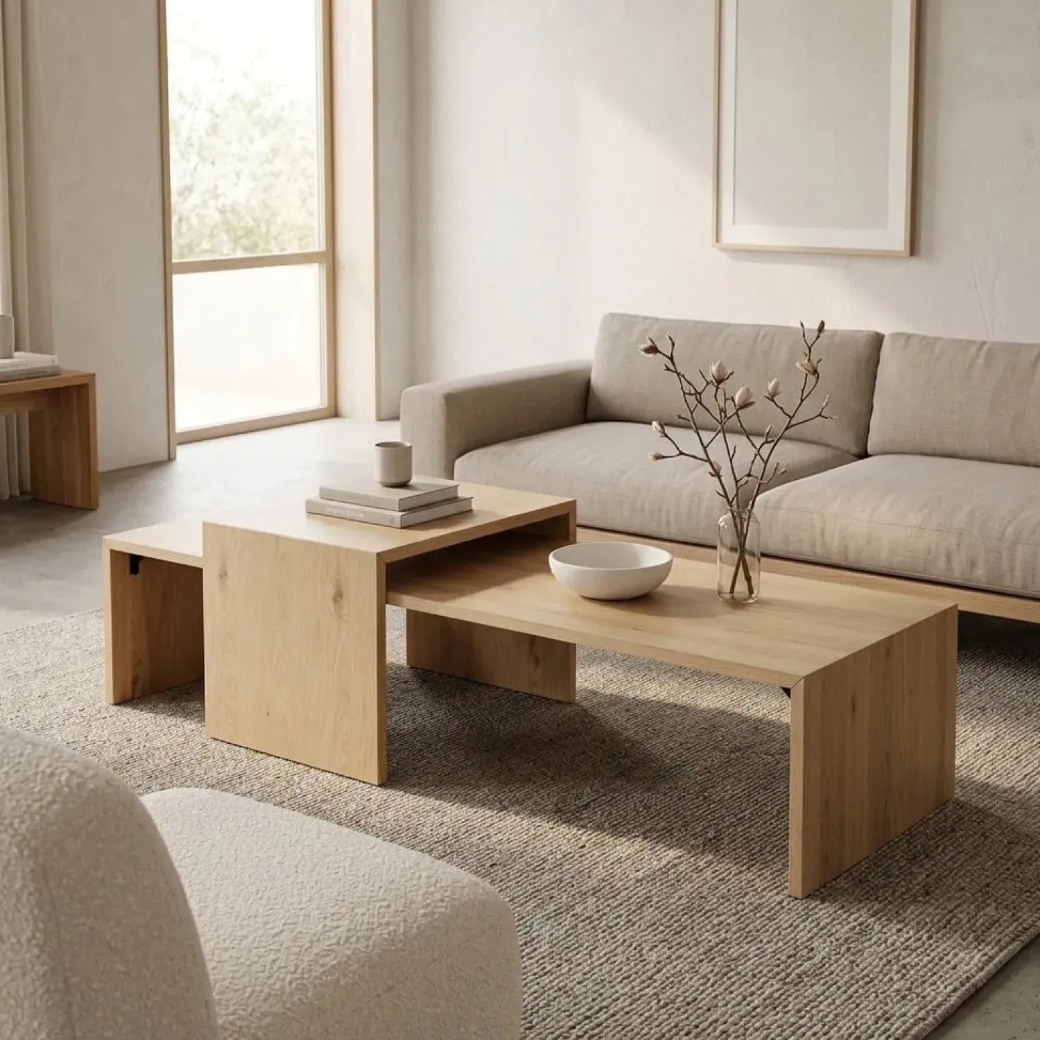 Eleonora Salontafels|Flo Salontafel set van 2 Naturel