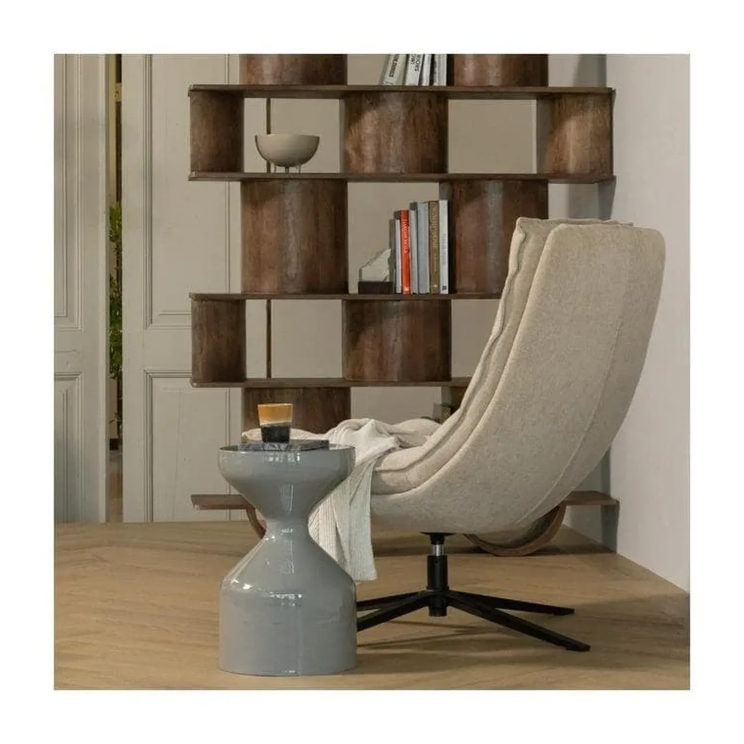 WOOOD Bijzettafels|Floyd Bijzettafel metaal lichtgrijs 30cm