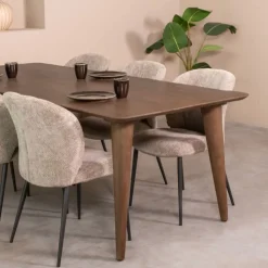 Label51 Eettafels|Fly Eetkamertafel Espresso mangohout 190 cm