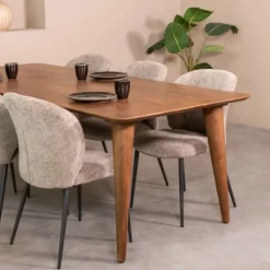 Label51 Eettafels|Fly Eetkamertafel Naturel mangohout 220 cm