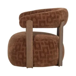 WOOOD Fauteuils|Foon Fauteuil Structuurstof Bruin