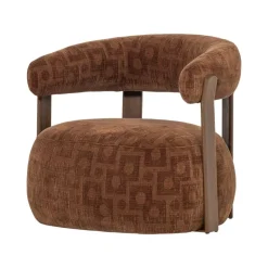 WOOOD Fauteuils|Foon Fauteuil Structuurstof Bruin