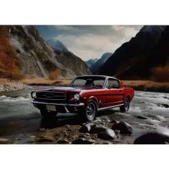 Cavetown Metalen Borden|Ford Mustang rood - metalen bord