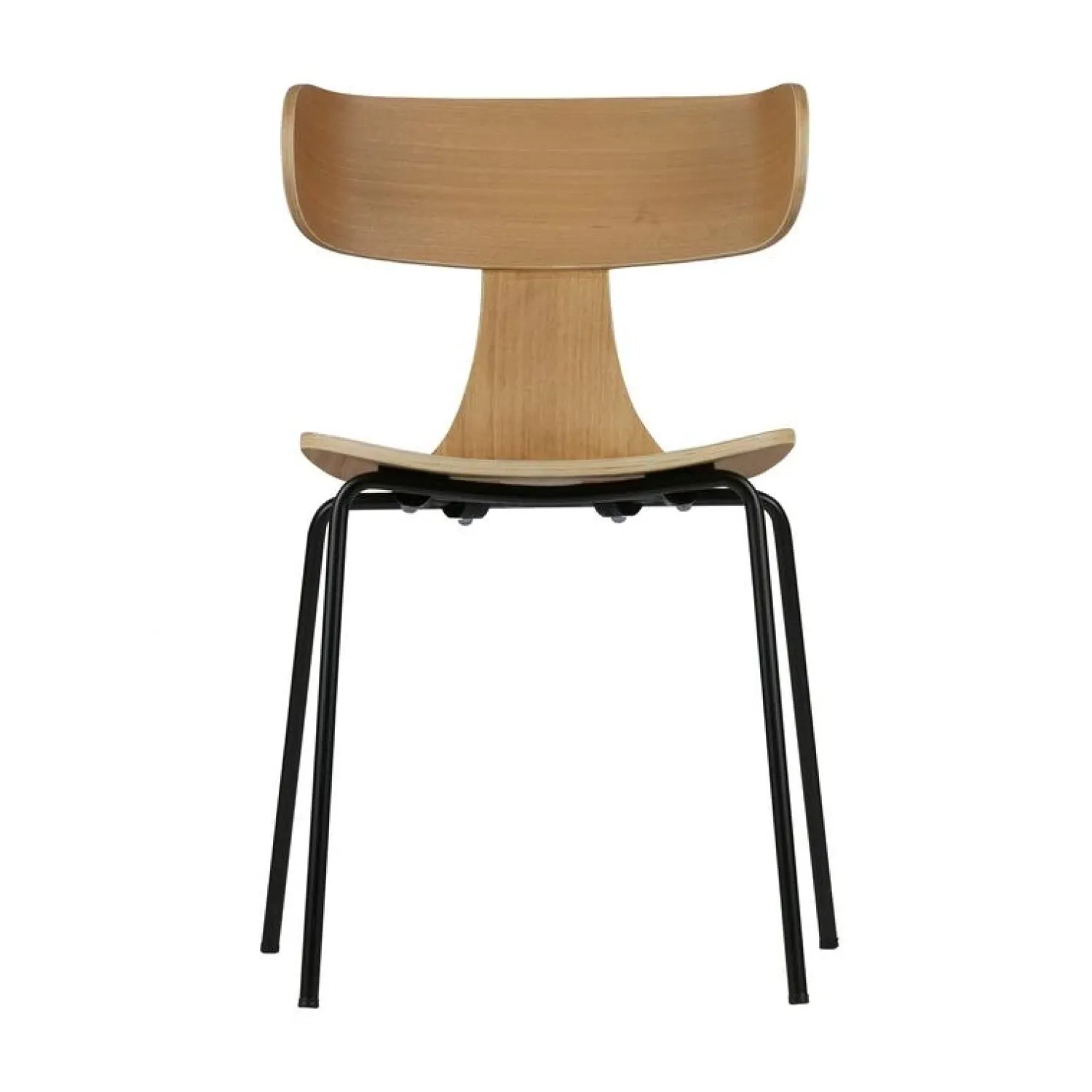 WOOOD Eetkamerstoelen|Form Eetkamerstoel hout met metalen poot naturel