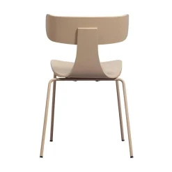WOOOD Eetkamerstoelen|Form Eetkamerstoel hout met metalen poot zand
