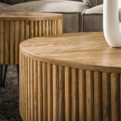 Kalfort Salontafels|Francis Salontafel set van 2 rond Mangohout