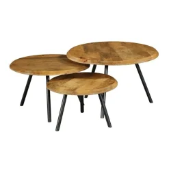 Furndea Salontafels|Franklin salontafel set van 3 naturel