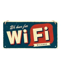 Metal Signs Metalen Borden|Free wifi - metalen bord