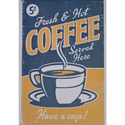 Cavetown Metalen Borden|Fresh and Hot coffee - metalen bord