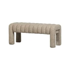 WOOOD Eetkamerbanken|Eetkamerbanken|Frex Bankje Bouclé Bruin 110cm
