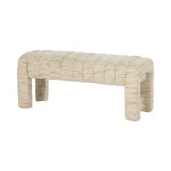 WOOOD Eetkamerbanken|Eetkamerbanken|Frex Bankje Bouclé Naturel 110cm