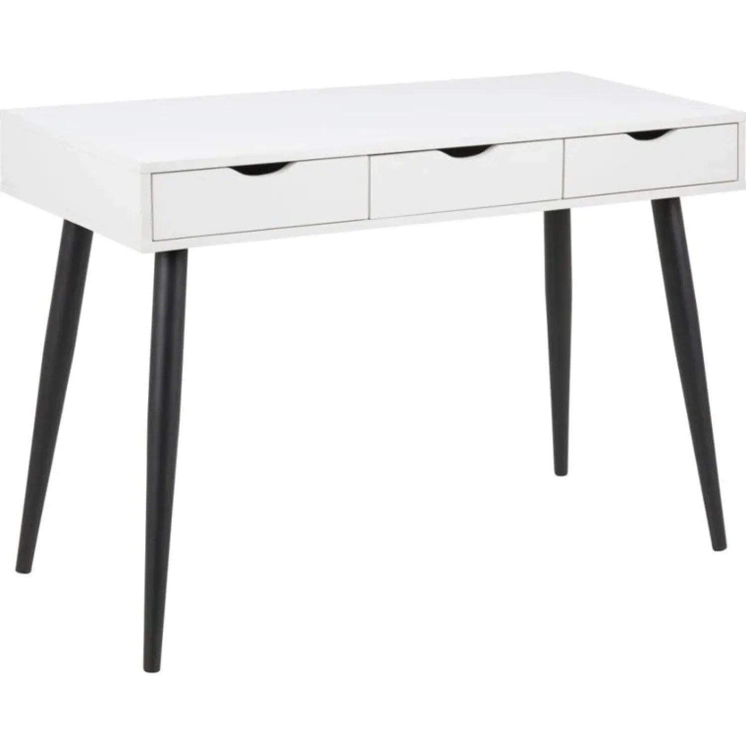 Nordhavn Bureautafels|Freya Bureau Wit met zwarte poten 110cm