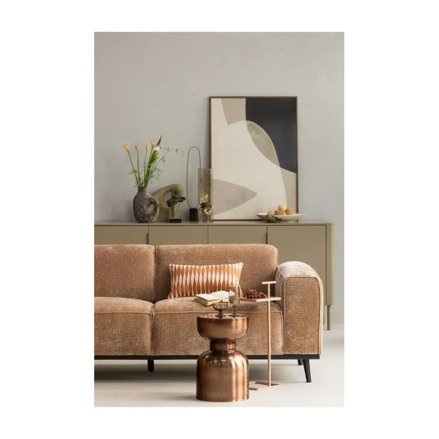 WOOOD Bijzettafels|Frits Bijzettafel metaal brons 30cm