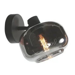 Steinmex Spots|Gabriella 1-lichts Spot Smoke Glas