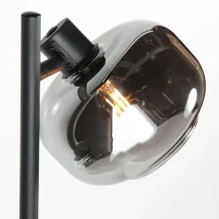 Steinmex Vloerlampen|Gabriella 2-lichts Vloerlamp Smoke Glas