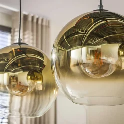 Kalfort Hanglampen|Glazen Hanglamp|Galsa 3-lichts Hanglamp amber glas
