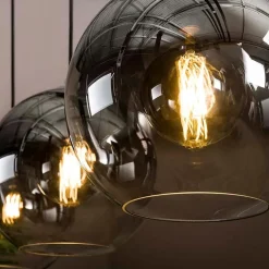 Kalfort Hanglampen|Glazen Hanglamp|Galsa 3-lichts hanglamp industrieel
