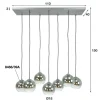Kalfort Hanglampen|Glazen Hanglamp|Galsa 7-lichts hanglamp industrieel