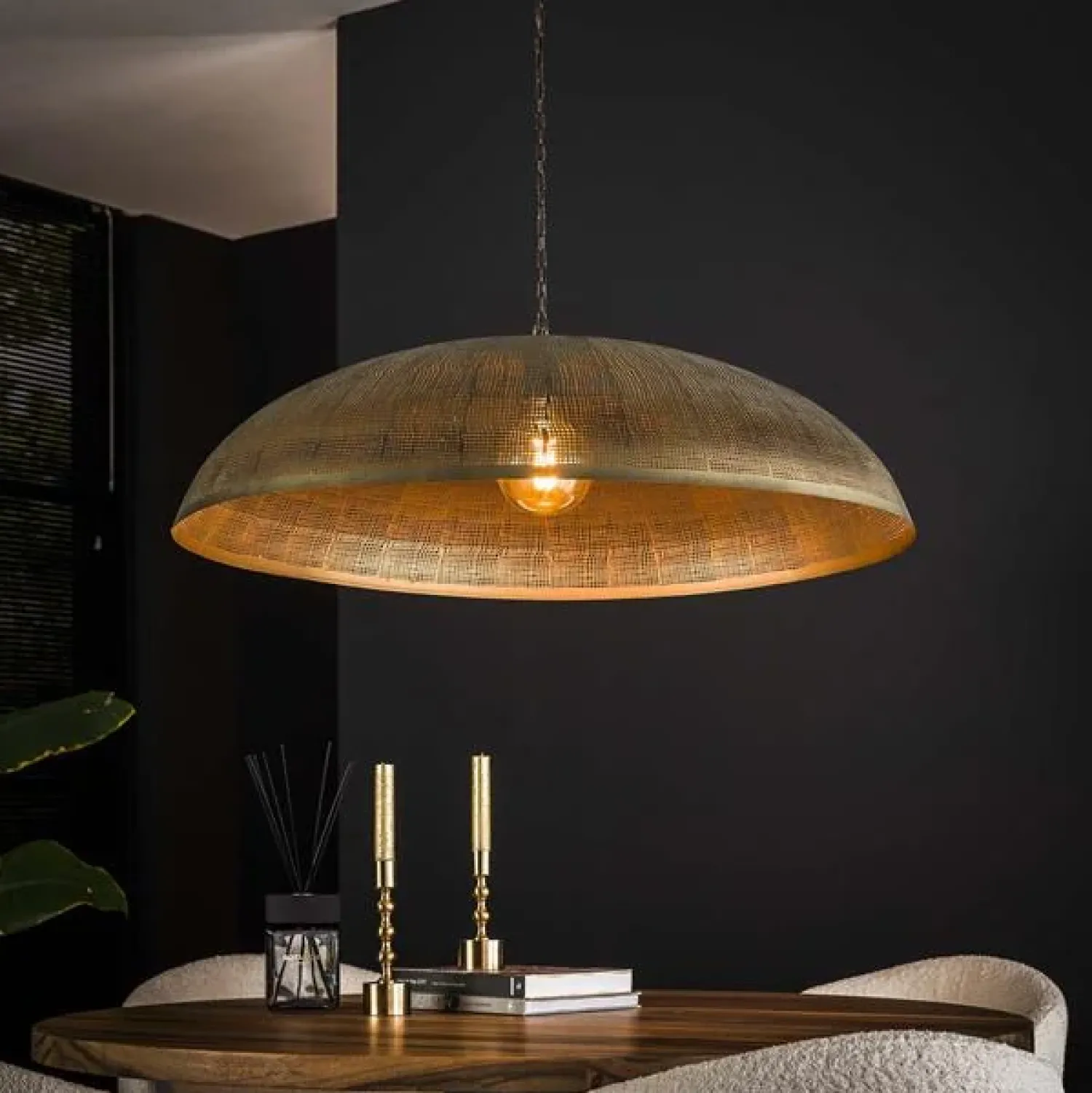 Kalfort Hanglampen|Gemini Hanglamp 90cm Brons antiek
