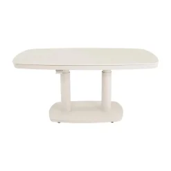Lesli Living Tuintafels|Geneva Loungetafel verstelbaar Deens ovaal beige 135cm