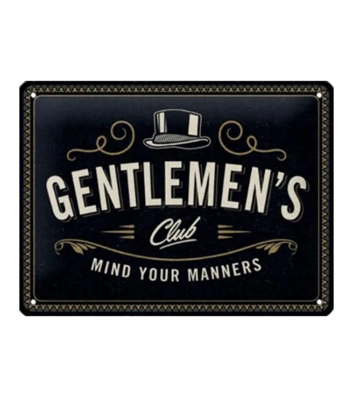 Metal Signs Metalen Borden|Gentlemen’s club mind your manners - metalen bord