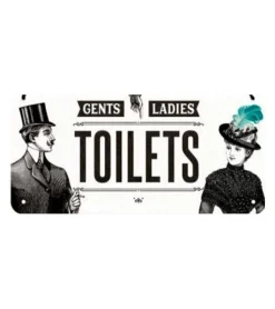 Metal Signs Metalen Borden|Gents, Ladies toilets - metalen bord