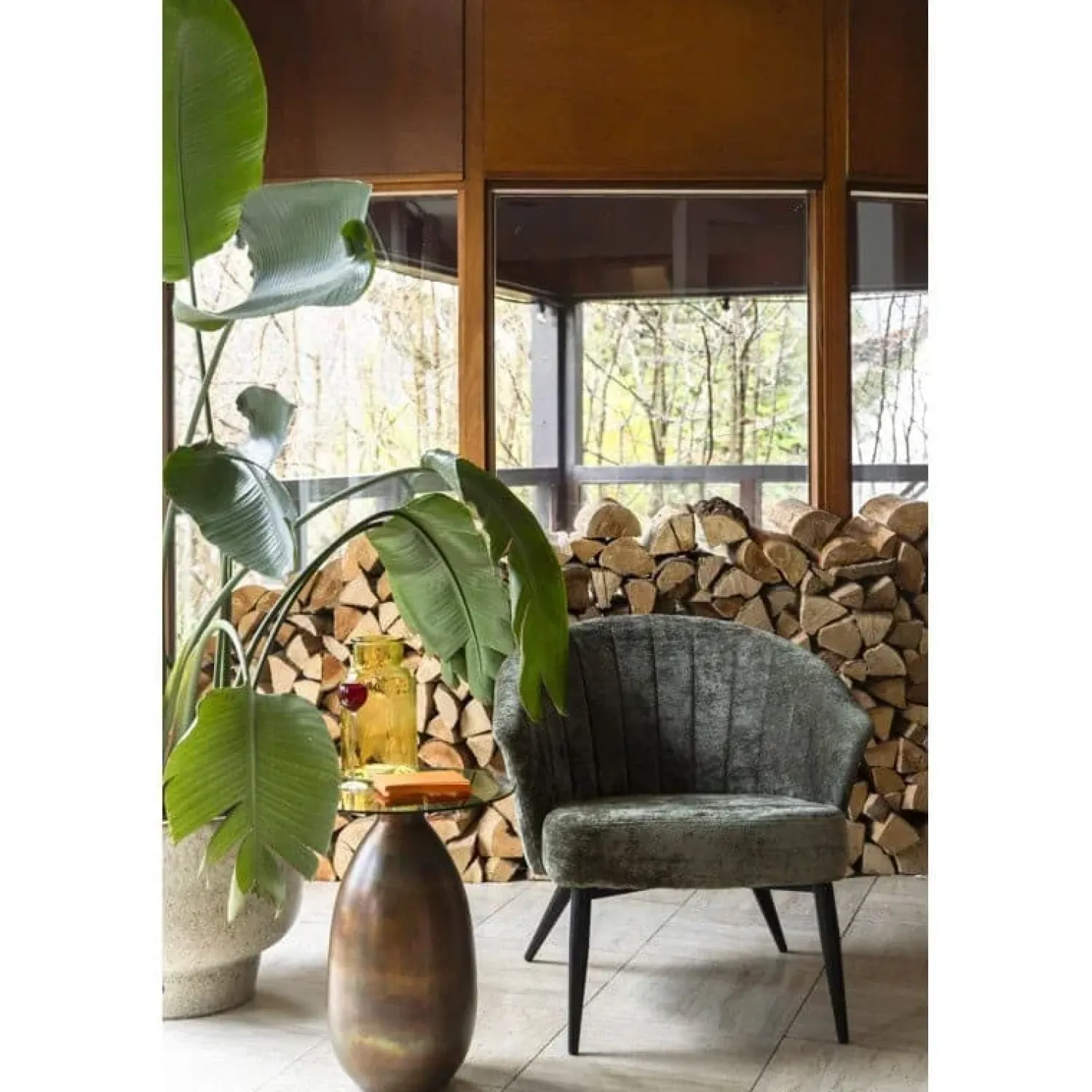 Dutchbone Fauteuils|Georgia Loungestoel Groen
