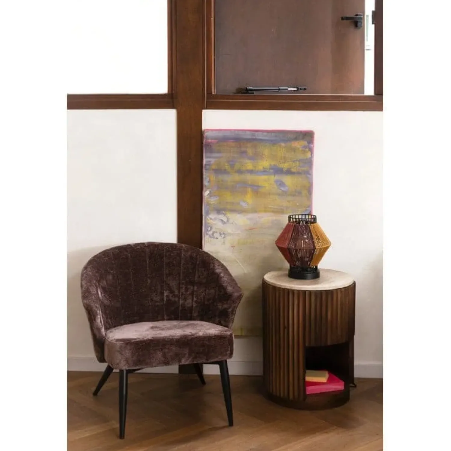 Dutchbone Fauteuils|Georgia Loungestoel Paars