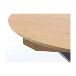 LykkeHome Eettafels|Gerard uitschuifbare ronde eettafel naturel 120-170cm