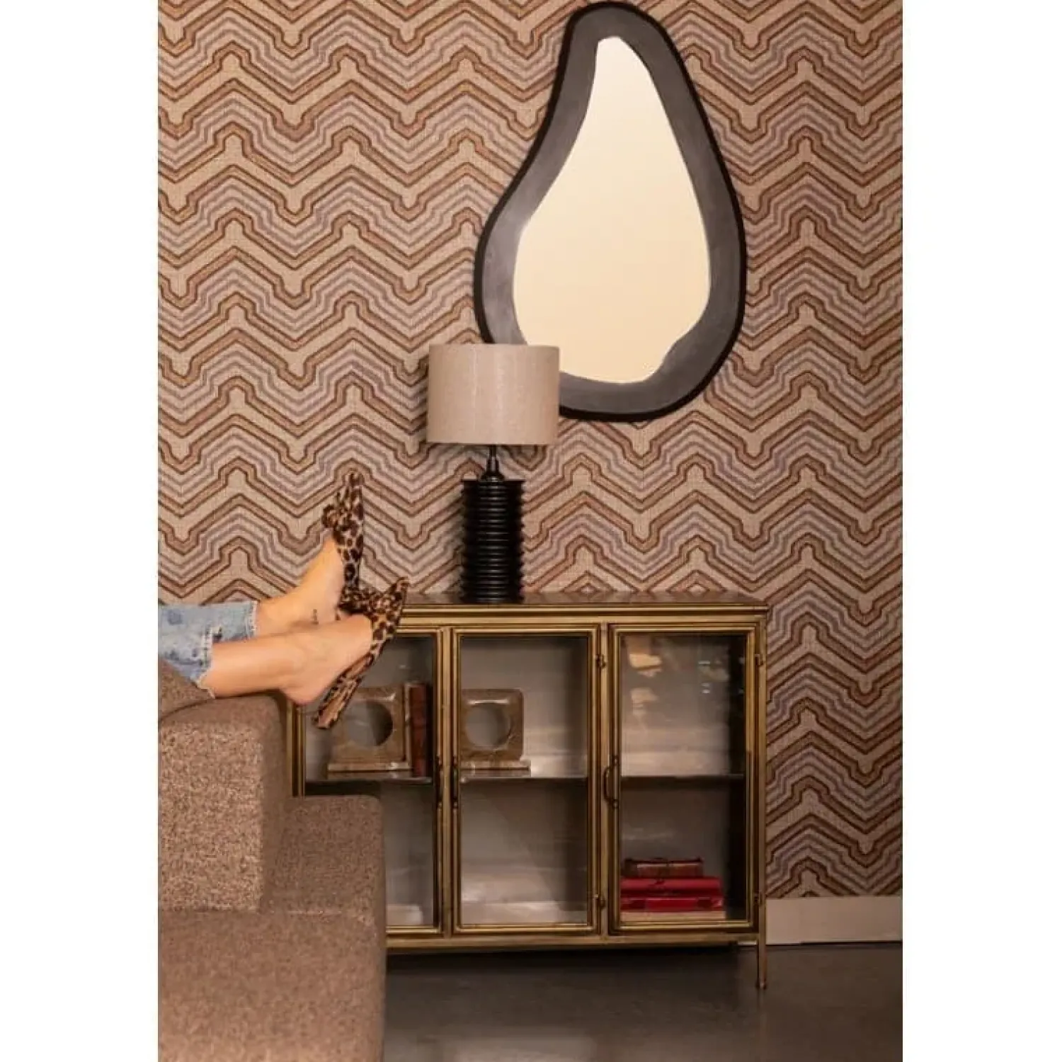 Dutchbone Dressoirs|Industriele Kasten|Gertlush Dressoir Goud 100cm