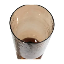 WOOOD Tafellampen|Gigi 1-lichts Tafellamp gehamerd glas bruin 51cm