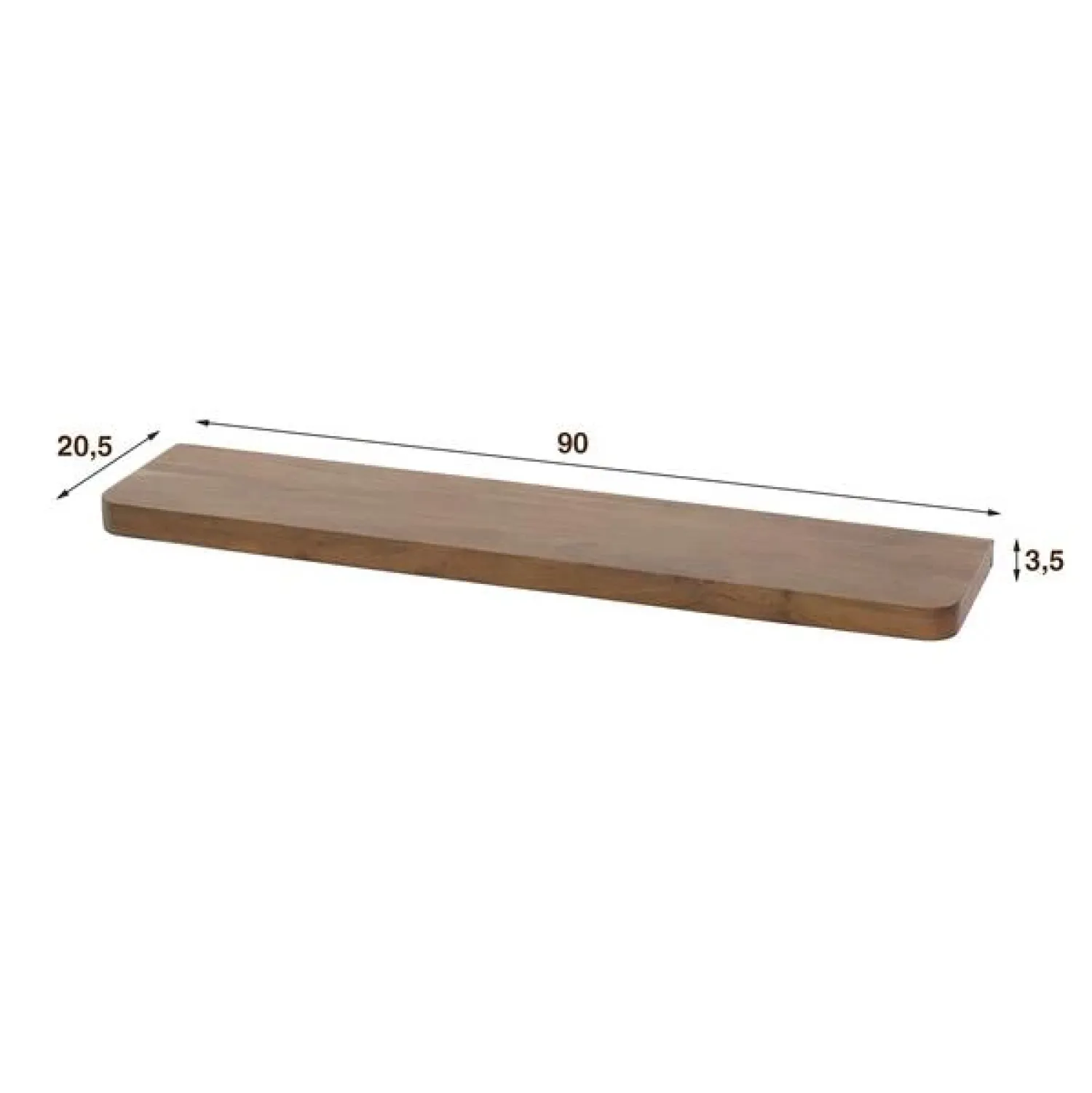 Kalfort Wandplanken|Wandplanken|Giorgia Wandplank Acaciahout Bruin 90cm